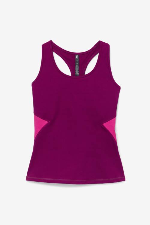 Fila Uplift Open Racerback Tank Naisten Topit Violetit Vaaleanpinkki | Fila809YJ