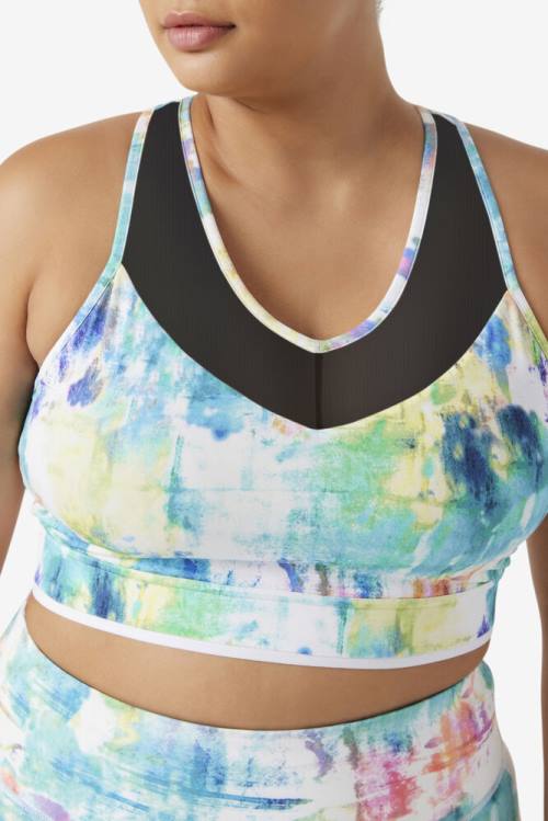 Fila Uplift Racerback Bra Naisten Topit Mustat Valkoinen | Fila023YG
