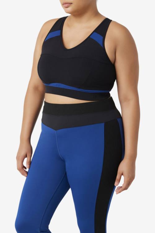 Fila Uplift Racerback Sports Bra Naisten Topit Mustat Laivastonsininen | Fila036JV