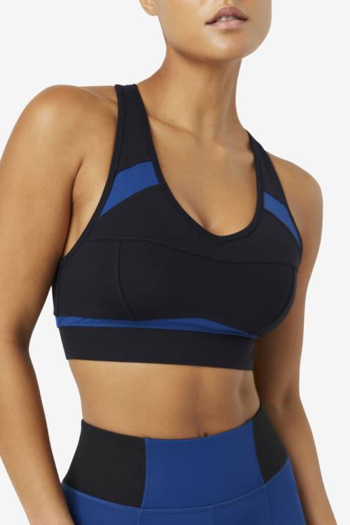 Fila Uplift Racerback Sports Bra Naisten Topit Mustat Laivastonsininen | Fila751LW