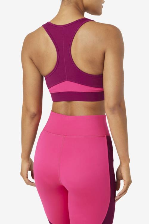 Fila Uplift Racerback Sports Bra Naisten Topit Violetit Vaaleanpinkki | Fila908QX
