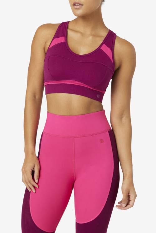 Fila Uplift Racerback Sports Bra Naisten Topit Violetit Vaaleanpinkki | Fila908QX