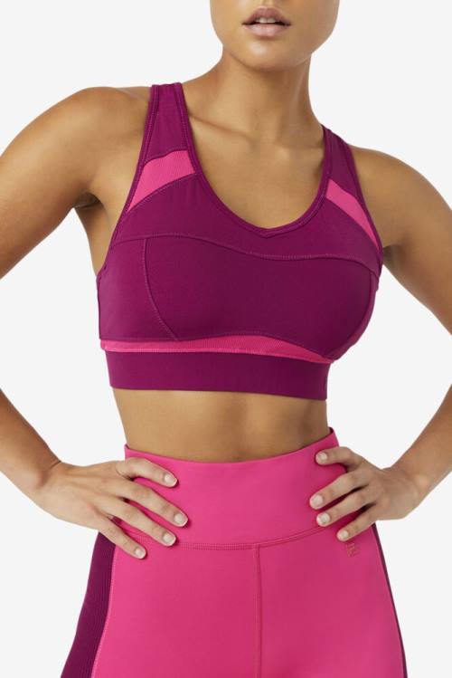 Fila Uplift Racerback Sports Bra Naisten Topit Violetit Vaaleanpinkki | Fila908QX