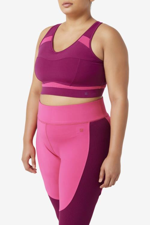 Fila Uplift Racerback Sports Bra Naisten Topit Violetit Vaaleanpinkki | Fila958AY