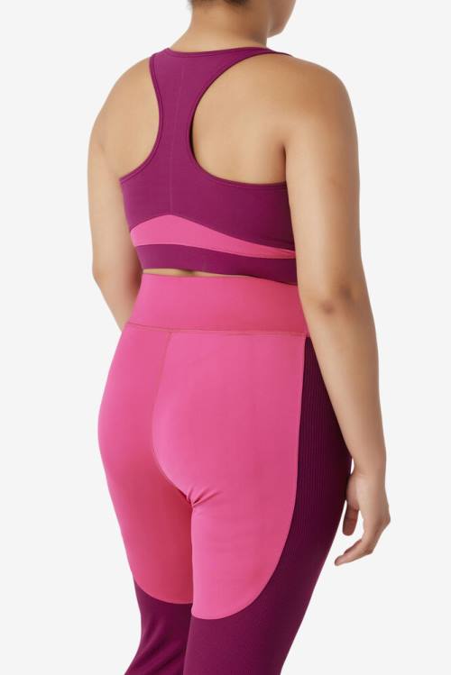 Fila Uplift Racerback Sports Bra Naisten Topit Violetit Vaaleanpinkki | Fila958AY