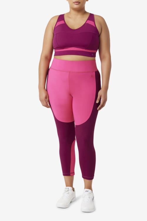Fila Uplift Racerback Sports Bra Naisten Topit Violetit Vaaleanpinkki | Fila958AY