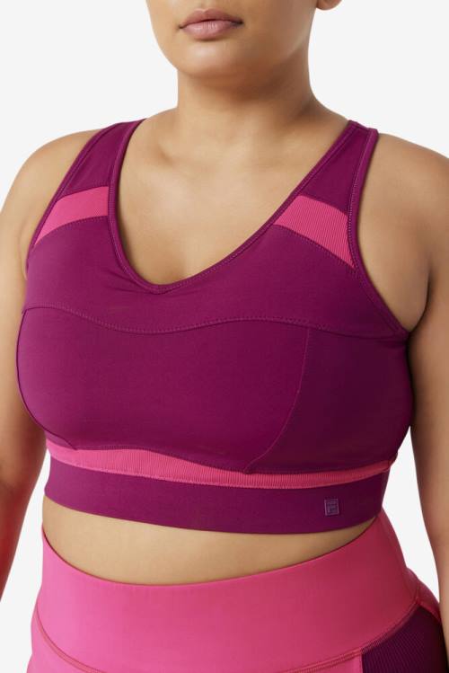Fila Uplift Racerback Sports Bra Naisten Topit Violetit Vaaleanpinkki | Fila958AY