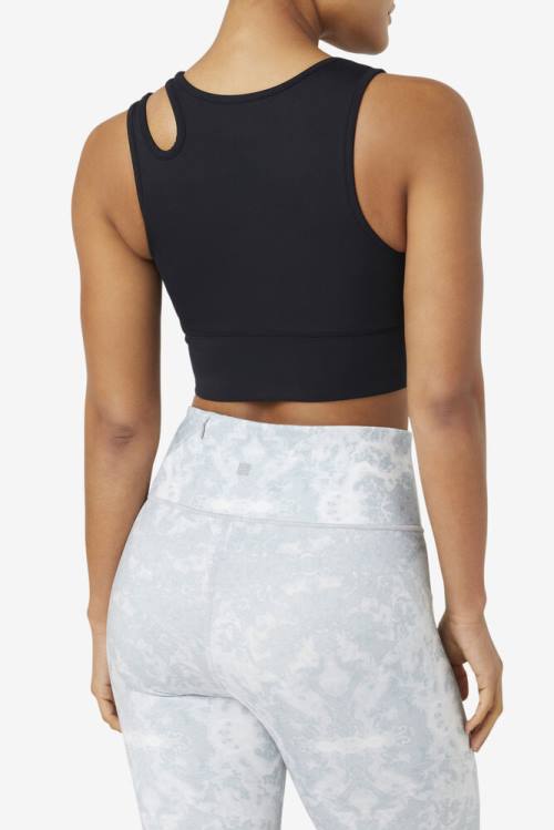 Fila Uplift Slice Crop Bra Naisten Topit Mustat | Fila014PB