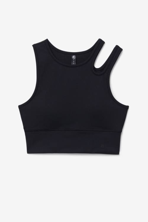 Fila Uplift Slice Crop Bra Naisten Topit Mustat | Fila014PB