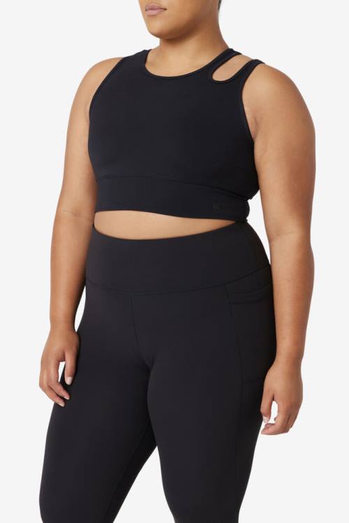 Fila Uplift Slice Crop Bra Naisten Topit Mustat | Fila279WP