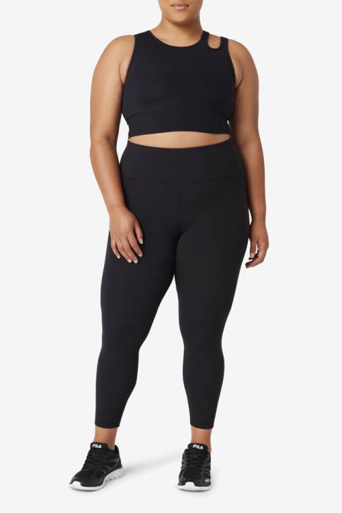 Fila Uplift Slice Crop Bra Naisten Topit Mustat | Fila279WP