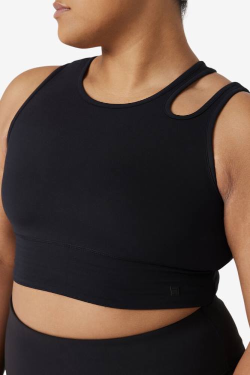 Fila Uplift Slice Crop Bra Naisten Topit Mustat | Fila279WP