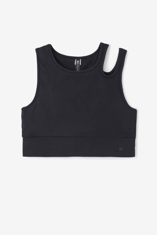 Fila Uplift Slice Crop Bra Naisten Topit Mustat | Fila279WP