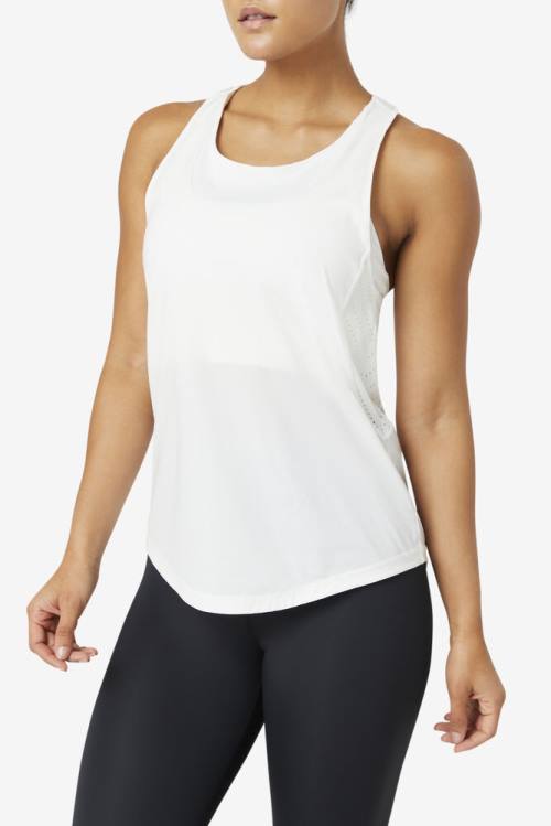Fila Uplift Textured Racerback Tank Naisten Topit Valkoinen | Fila720JL