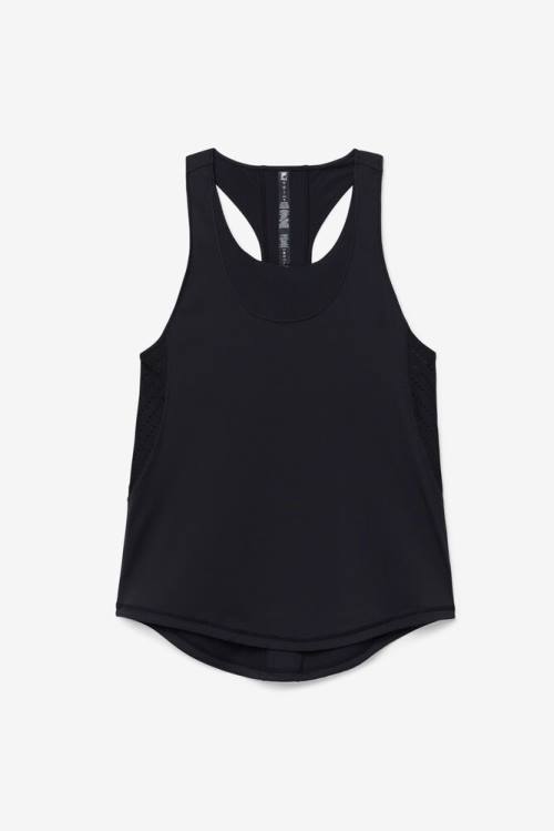 Fila Uplift Textured Racerback Tank Naisten Topit Mustat | Fila893PW