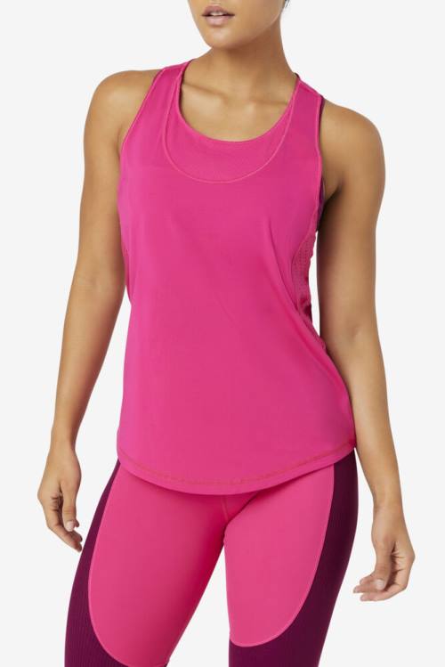 Fila Uplift Textured Racerback Tank Naisten Topit Vaaleanpinkki | Fila937OC