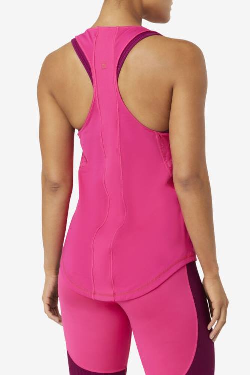 Fila Uplift Textured Racerback Tank Naisten Topit Vaaleanpinkki | Fila937OC