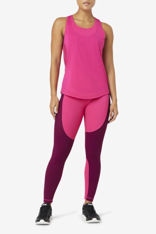 Fila Uplift Textured Racerback Tank Naisten Topit Vaaleanpinkki | Fila937OC