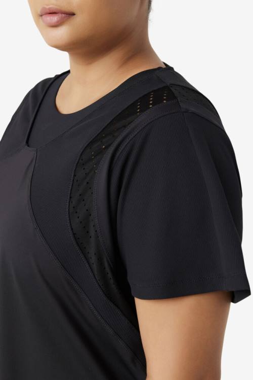 Fila Uplift Textured Sleeve Naisten Topit Mustat | Fila061CE