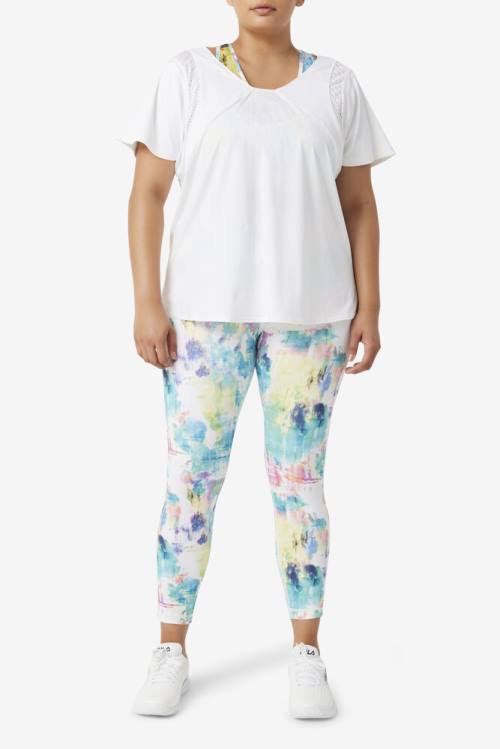 Fila Uplift Textured Sleeve Naisten Topit Valkoinen | Fila340YL