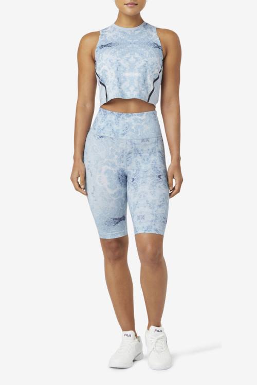Fila Uplift Urheilulliset Crop Naisten Topit Sininen Mustat | Fila519MH