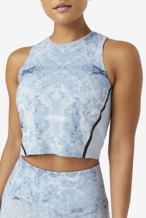 Fila Uplift Urheilulliset Crop Naisten Topit Sininen Mustat | Fila519MH