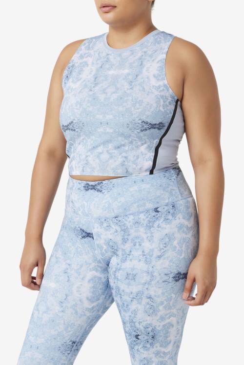 Fila Uplift Urheilulliset Crop Naisten Topit Sininen Mustat | Fila639HW