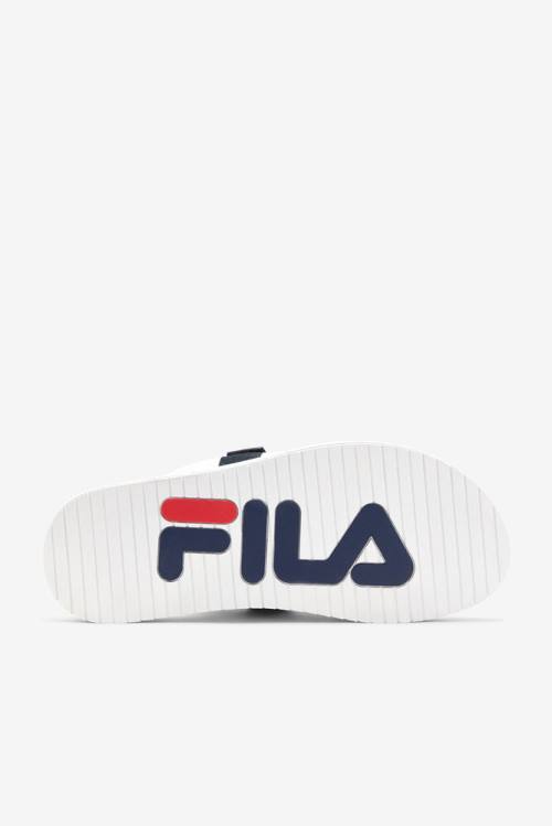 Fila Utility Miesten Rantasandaalit Valkoinen Laivastonsininen Punainen | Fila039LQ
