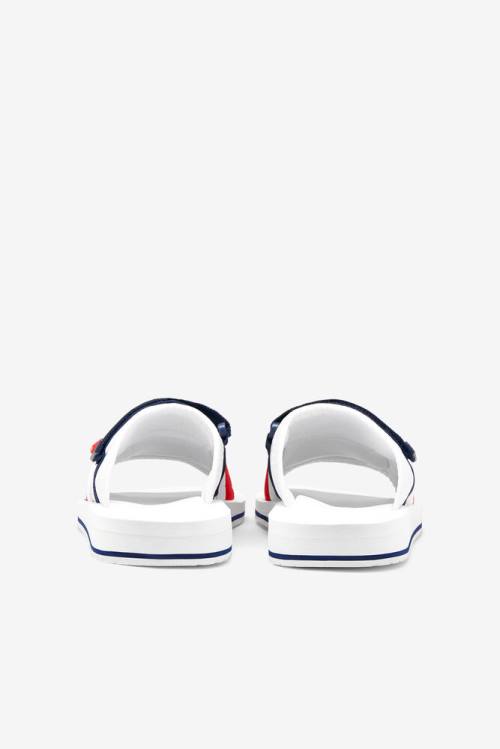 Fila Utility Miesten Rantasandaalit Valkoinen Laivastonsininen Punainen | Fila039LQ