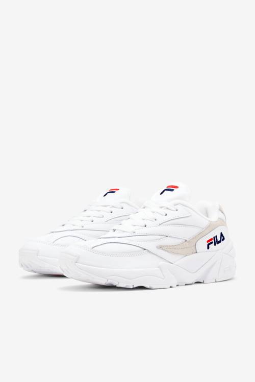 Fila V94m Miesten Tennarit Valkoinen Laivastonsininen Punainen | Fila754HY