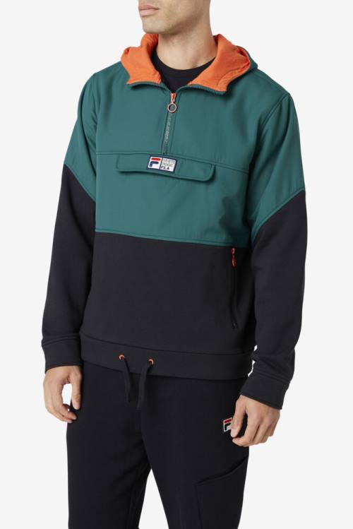 Fila Volga 1/2 Zip Miesten Huppari Mustat | Fila841CM