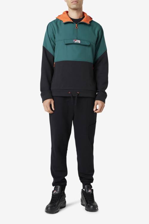 Fila Volga 1/2 Zip Miesten Huppari Mustat | Fila841CM