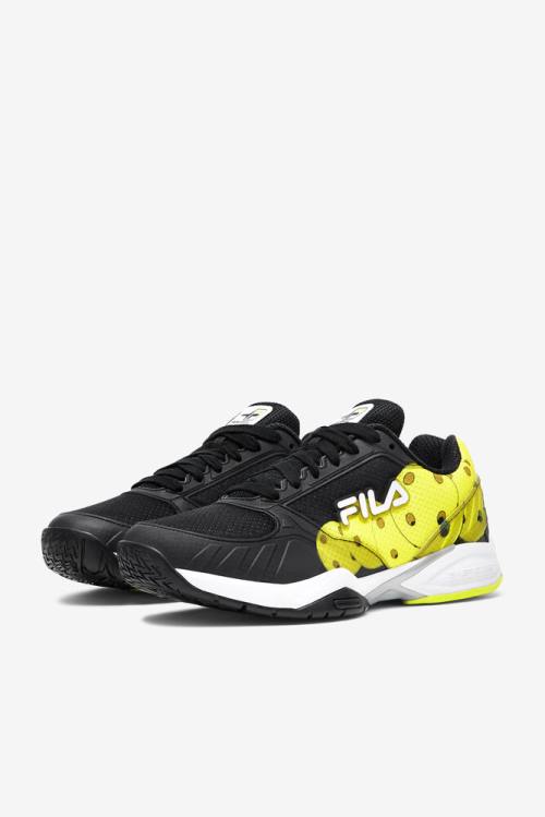 Fila Volley Zone Miesten Tennarit Mustat Valkoinen Keltainen | Fila750MA