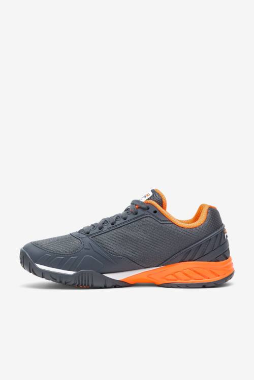 Fila Volley Zone Miesten Tennarit Tummanharmaat Valkoinen Oranssi | Fila563KZ