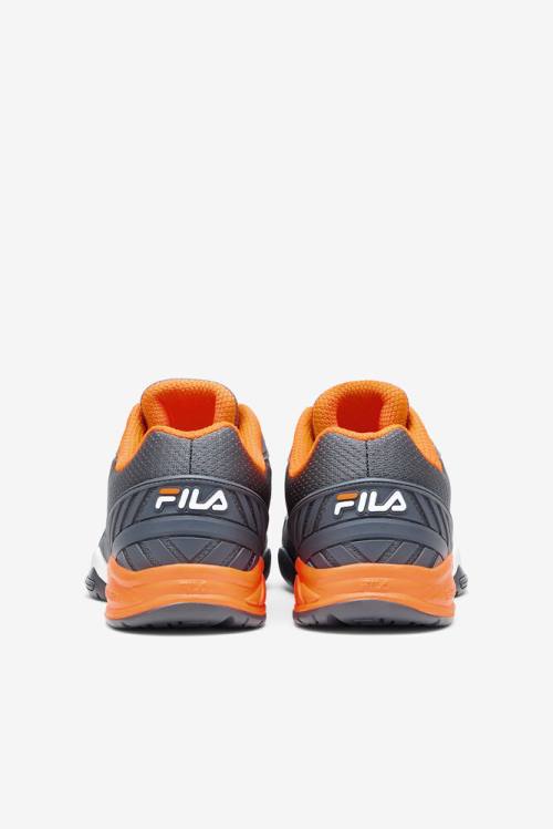 Fila Volley Zone Miesten Tennarit Tummanharmaat Valkoinen Oranssi | Fila563KZ