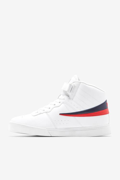 Fila Vulc 13 Miesten Tennarit Valkoinen Laivastonsininen Punainen | Fila279DN
