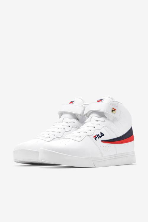Fila Vulc 13 Miesten Tennarit Valkoinen Laivastonsininen Punainen | Fila279DN