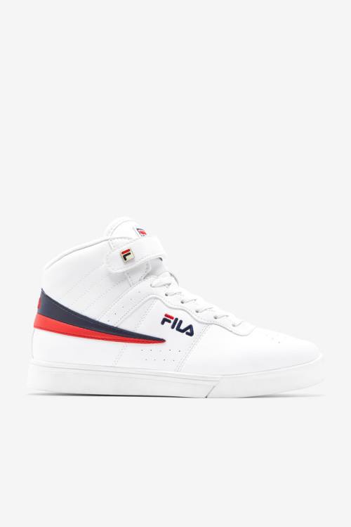 Fila Vulc 13 Miesten Tennarit Valkoinen Laivastonsininen Punainen | Fila279DN