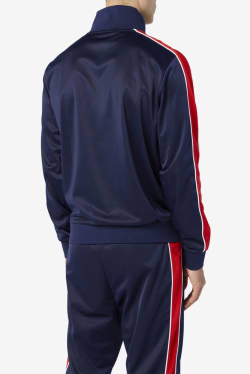 Fila Wicks Track Miesten Takki Laivastonsininen Punainen Valkoinen | Fila614JM