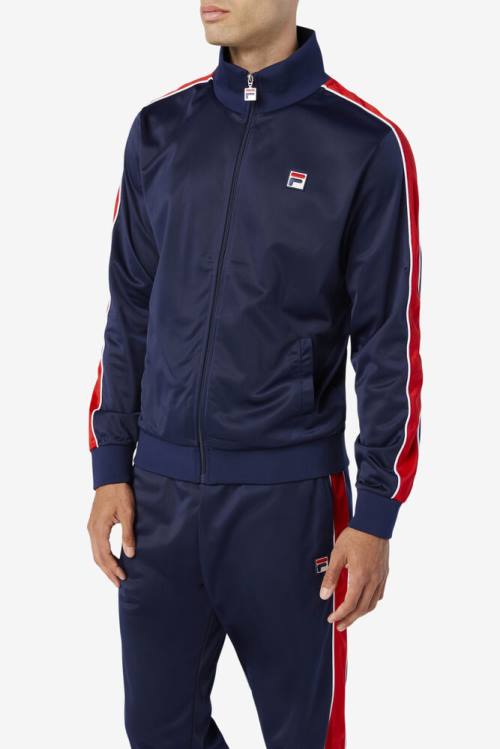 Fila Wicks Track Miesten Takki Laivastonsininen Punainen Valkoinen | Fila614JM