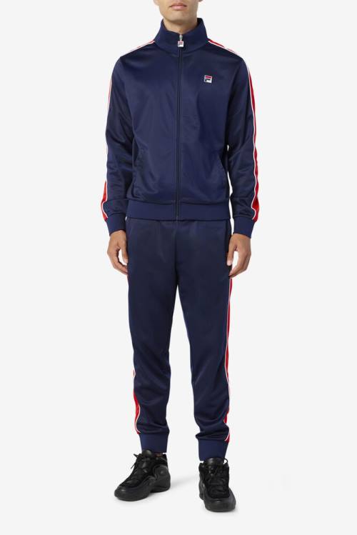 Fila Wicks Track Miesten Takki Laivastonsininen Punainen Valkoinen | Fila614JM
