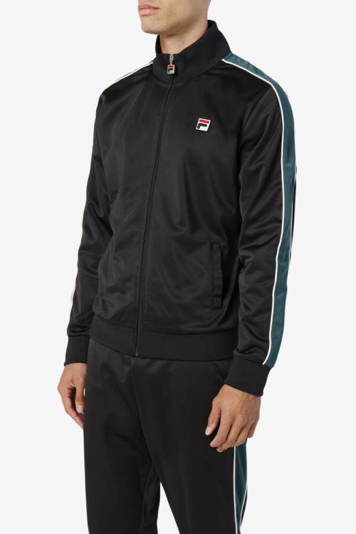 Fila Wicks Track Miesten Takki Mustat Valkoinen | Fila259DJ