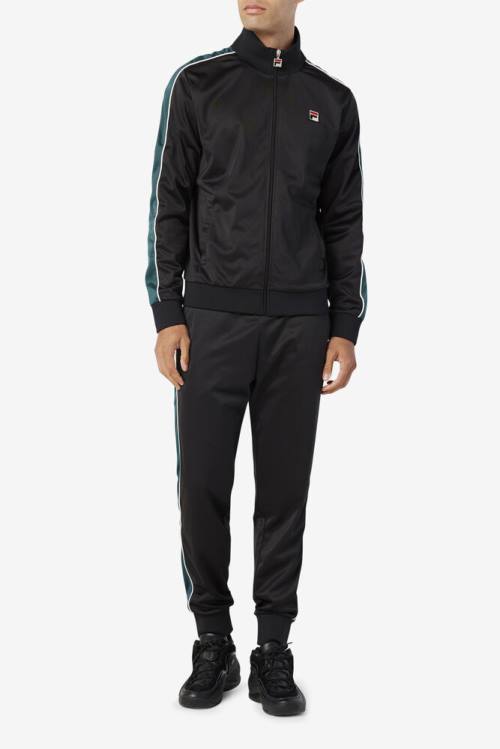 Fila Wicks Track Miesten Takki Mustat Valkoinen | Fila259DJ