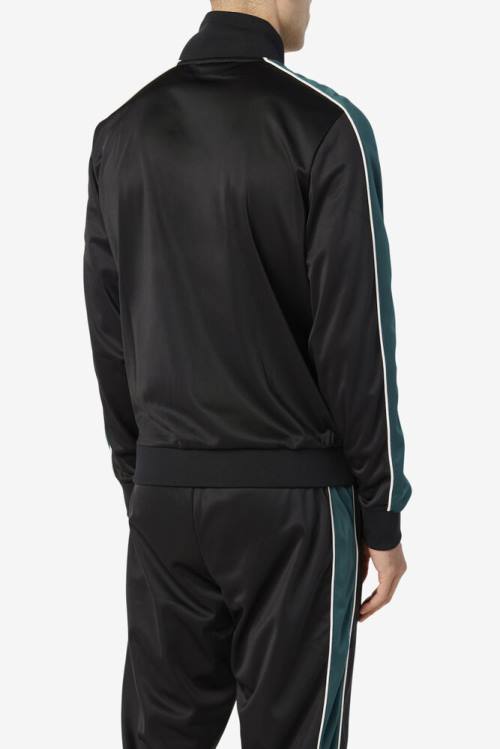 Fila Wicks Track Miesten Takki Mustat Valkoinen | Fila259DJ