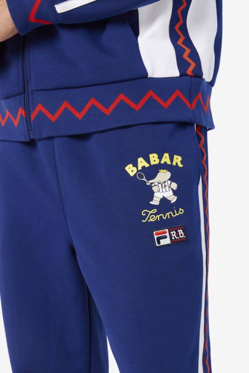 Fila X Rb Babar Evertt Jogger Miesten Housut Sininen Valkoinen | Fila648DL