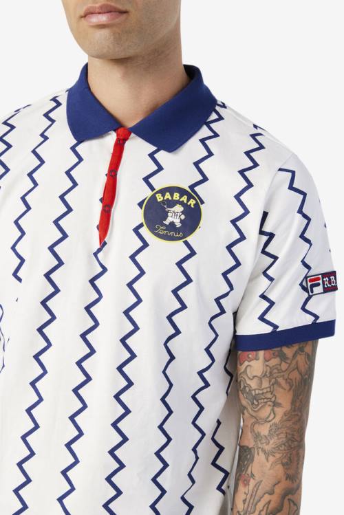 Fila X Rb Babar Guye Miesten Pikeepaita Valkoinen Sininen Punainen | Fila105IY