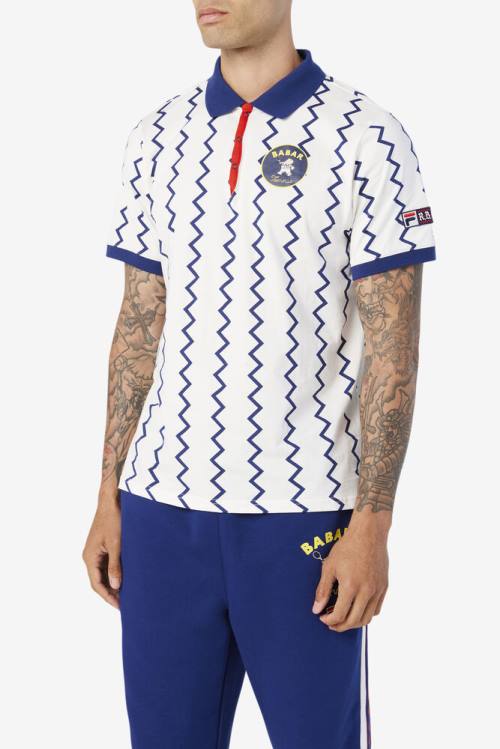 Fila X Rb Babar Guye Naisten Pikeepaita Valkoinen Sininen Punainen | Fila526AM
