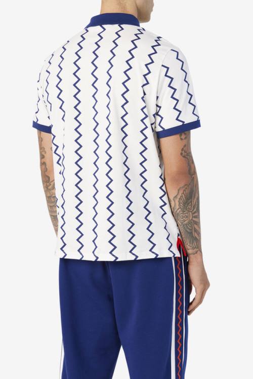 Fila X Rb Babar Guye Naisten Pikeepaita Valkoinen Sininen Punainen | Fila526AM