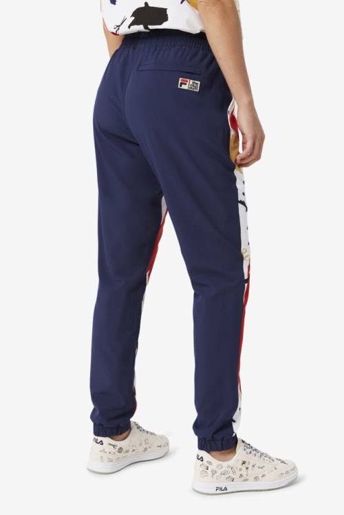 Fila X The Museum Printed Track Miesten Housut Laivastonsininen Valkoinen Punainen | Fila460QR