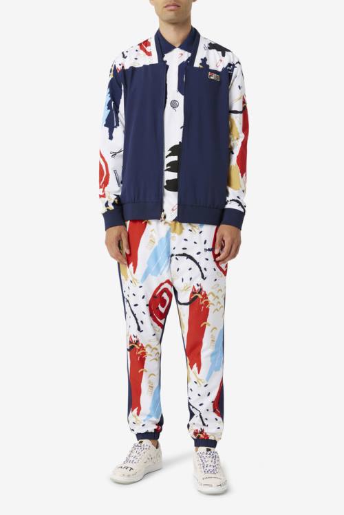Fila X The Museum Printed Track Naisten Takki Laivastonsininen Valkoinen Punainen | Fila271JZ